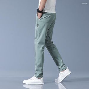 Pantalons pour hommes printemps été hommes décontracté Slim pantalon droit mince pantalon homme mode Stretch kaki Jogging 28-38