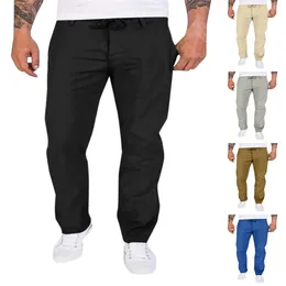 Pantalons pour hommes Printemps Été Hommes Casual Couleur Solide Lâche Oversize Homme Pantalon Y2k Vêtements Mode Plage Poches Gym Travail Pantalones