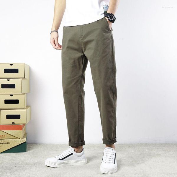 Pantalons pour hommes Printemps Été Hommes Lâche Confortable Casual All-match Élastique Pantalon Homme Coton Pantalon De Mode Streetwear Coréen