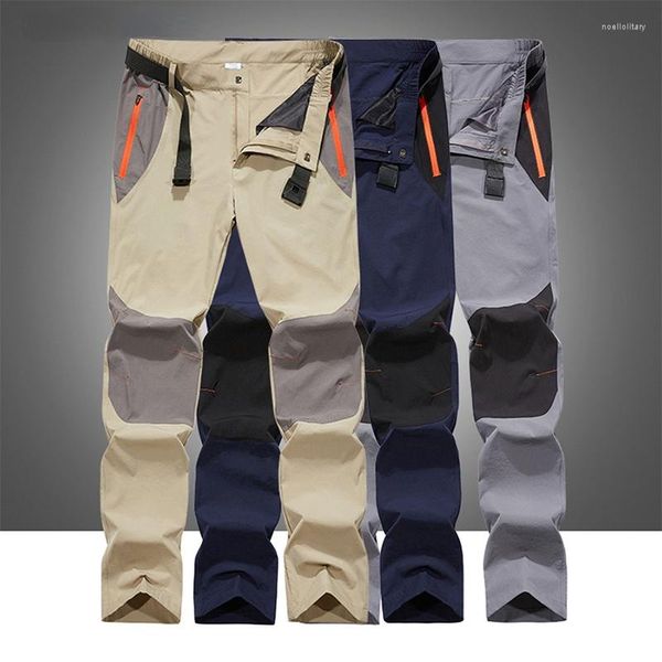 Pantalones de hombre Primavera Verano hombres pantalones al aire libre moda deporte secado rápido Casual senderismo montaña escalada impermeable Cargo