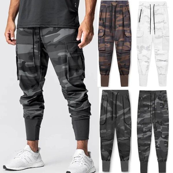 Pantalon masculin printemps sommmer crtgo tactiques militaires camouflage mince tendance élastique tendance de mode