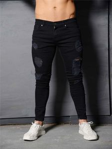 Pantalons pour hommes SpringAand Summer High Street Stretch Jeans pour hommes Slim Fit Thin Jeans de moto Mid-Waist Denim Cotton Ripped Youth Pants 230414