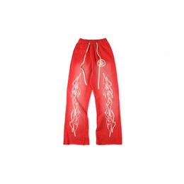 Heren Broek ss Hellstar Wash Gestikt Sport Casual Flared Broek Print Joggingbroek Heren Dames 230803