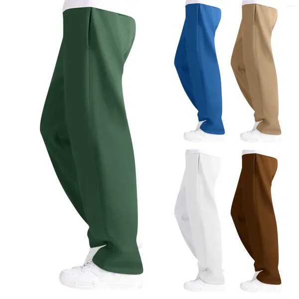 Pantalon masculin jambe droite hommes de jeunesse décontractée