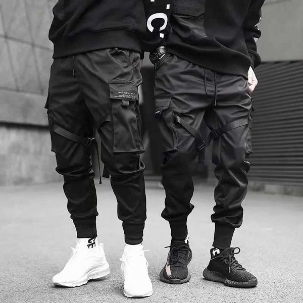 Pantalon masculin Vêtements de rue Black Mens Harem Jogging Pantalon Mens Pantalon 2023 Hip-Hop Pocket Pocket Sports Pantal