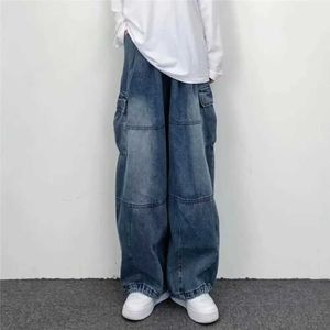 Herenbroeken Street chic Baggy Cargo Jeans Dames Vintage Y2K Hoge taille Rechte wijde pijpen broek Denim broek Fairy Grunge Alt Kleding zln231125