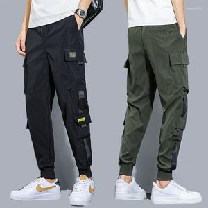 Herenbroek streetwear zwarte heren Koreaanse stijl elastische taille zweetwedstrijd baggy lente hiphop harajuku broek mannen kleding