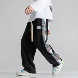 Pantalons pour hommes Streetwear Harem Hommes 2023 Printemps Casual Jogging Patchwork Mode Pantalon droit pour