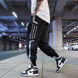 Pantalons pour hommes Streetwear Mâle Hip Hop Cargo Casual Jogger Hommes Lâche Personnalité Mode Pantalon À Jambes Larges Conception À Rayures Latérales