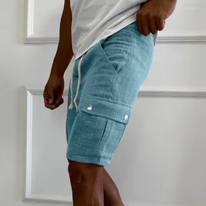 Pantalon masculin streetwear hommes shorts décontractés en coton solide
