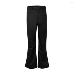 Pantalon homme Streetwear Micro Flare CleanFit pour homme couleur noire solide droite Baggy pantalon décontracté unisexe surdimensionné Vintage Cargos