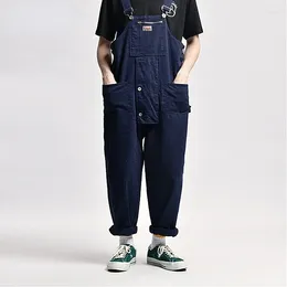 Pantalons pour hommes Streetwear salopette hommes décontracté Cargo bavoir Joggers mâle multi-poches travail hommes pantalons lâche Harajuku combinaisons