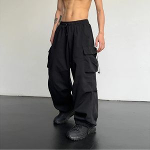 Pantalones para hombre, ropa de calle, pantalones Cargo de primavera y verano para hombre, pantalones de jogging informales Harajuku con múltiples bolsillos para hombre, pantalones holgados de pierna ancha para mujer 231127