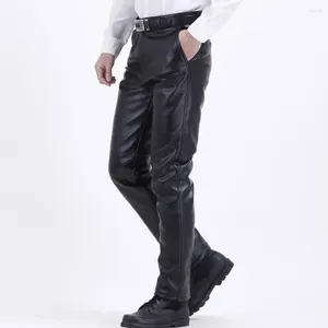 Pantalon masculin extensible hommes à la mode printemps automne à la taille haute fermeture de fermeture à glissière régulière ou maigre ajustement avec des poches