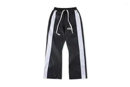 Pantalons pour hommes Style High Street Hellstar Studios Vintage Stripes Pantalons de survêtement Hommes Femmes Jogger Cordon