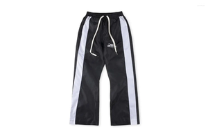 Herenbroekstijl High Street Vintage Side Stripes Sweatpants Men Women Jogger Drawstring