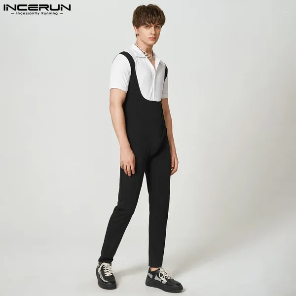 Pantalon masculin élégant riveaux bien ajustés incaurn hommes à la mode de couleur de couleur bodySuit décontracté à manches courtes à manches courtes S-5xl 2024