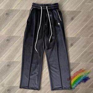 Pantalon pour hommes en daim brodé vertabrae pantalon de survêtement hommes femmes jogger de haute qualité sueur