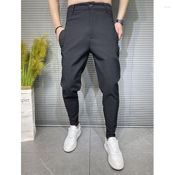 Pantalons pour hommes pantalons de costume pour hommes mode affaires décontracté longue fête de mariage vêtements sociaux respirant A166