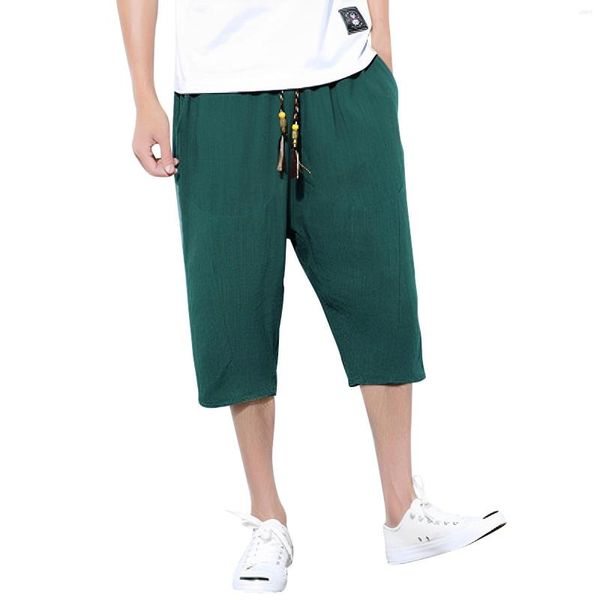 Pantalons pour hommes Été Automne Cargo Hommes Solide Casual Japonais Lin Sports Pieds High Street Harajuku Pantalons de survêtement Vêtements