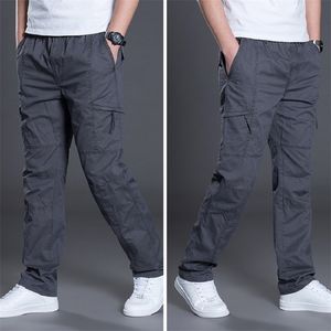 Herenbroek zomer herfst mode casual katoen lange rechte joggers homme plus maat 5xl 6xl platte broek voor kleding 221008