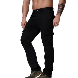 Herenbroeken Zomer Cargo Mode Multi-pocket Mannelijke Casual Effen Kleur Broek Outdoor Sport Pantalon Homme