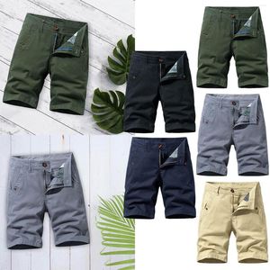 Herenbroeken Zomer Cargoshorts Sport Kwart Katoen Casual Chino's Heren Stretch H