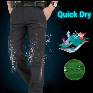 Pantalones para hombres verano casual de los ejércitos livianos pantalones largos largos impermeables a impermeabilidad de carga seca para acampar pantals tácticos respiratablel2312222