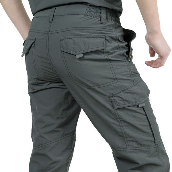 Pantalons pour hommes été décontracté léger armée militaire pantalons longs mâle imperméable à séchage rapide Cargo Camping salopette pantalon tactique respirant 230824