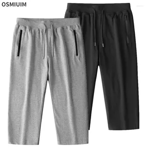 Pantalon masculin pour hommes courts en été lâches plus pantalons de survêtement