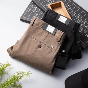 Heren broek zomer Engeland stip patroon werk stretch mannen zakelijke mode slanke fit witte grijs pant man mannelijke merk broeken 38Men's