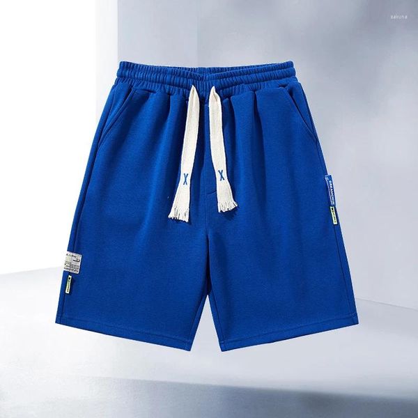 Pantalones para hombres de verano cintura elástica suelta longitudes de rodilla de rodilla