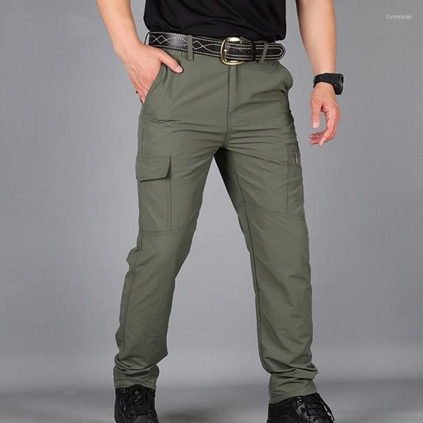 Pantalones para hombres Senderismo de verano Carga de secado rápido Hombres Pantalones de trabajo ligeros para hombre Táctico al aire libre Nylon Casual 2023