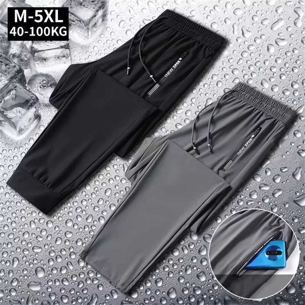 Pantalon masculin glace de glace d'été hommes ultra mince refroidissement rapide sèchement pantalon décontracté lâche et respirant d'entraînement en plein air et de fitness pantl2404