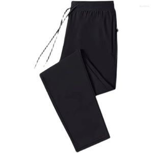 Pantalon Homme Été Long Lâche Grande Taille Respirant Hip-Hop Sportswear Mince Noir