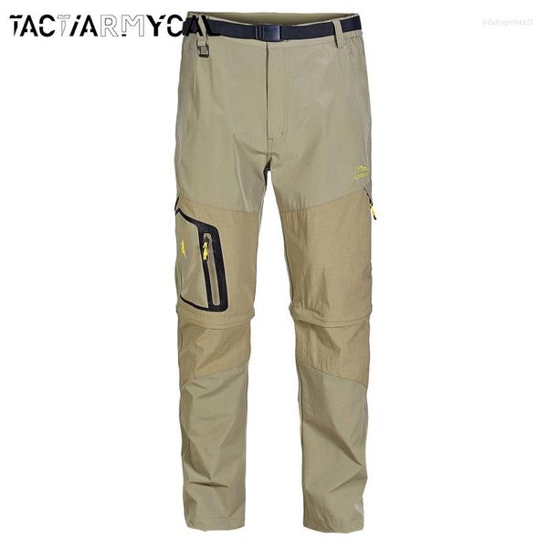 Pantalones de verano para hombre, informales, para acampar, senderismo, sueltos, de secado rápido, para viajes al aire libre, pantalones cortos elásticos extraíbles para hombre, talla estadounidense