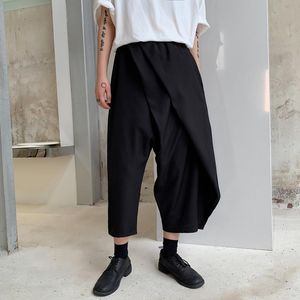 Pantalones para hombres Hombres de verano Cómodo Moda irregular Hip Hop Haren Plisados Slacks Marea coreana Peluquería Ropa masculina Pantalones de talla grandeMen'