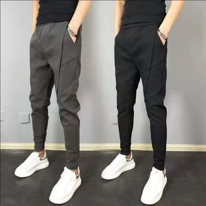 Pantalones para hombres Pantalones de harén casuales de verano para hombres Pantalones de jogging de ajuste coreano Conjunto completo de color sólido para hombres Pantalones de calle para hombres de talla grande S-5XL 231011