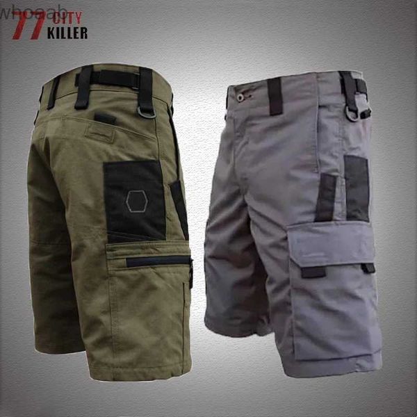 Pantalones para hombres Pantalones cortos tácticos militares de verano para hombres Pantalones multibolsillos de cinco puntos Pantalones de camuflaje para escalada al aire libre resistentes al desgaste YQ231201