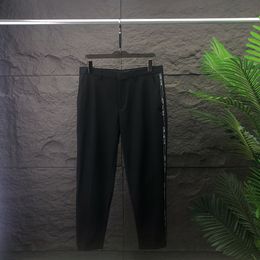 Herenbroek zomer nieuwe mode heren broek counter business casual slanke pak broek plaid letter patroon pantsaa2260