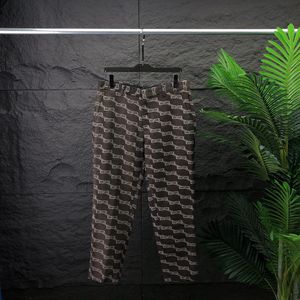 Herenbroek zomer nieuwe mode heren broek counter business casual slanke pak broek plaid brief letter patroon pantsaa2265