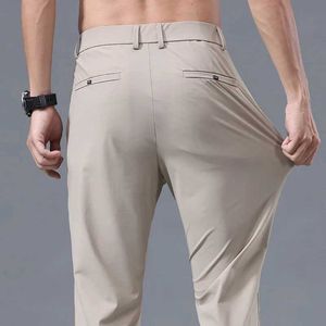 Pantalones para hombres verano nuevo estiramiento suave pantalones de traje suave