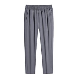 Pantalons pour hommes Été En Plein Air Mince Pantalon À Séchage Rapide Tissu En Soie De Glace Technologie De Refroidissement Glacé Casual Sports Droite 230324