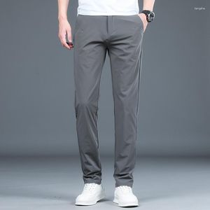 Pantalons pour hommes Style d'été hommes Slim Fit gris foncé décontracté classique affaires mode élastique Force couleur unie pantalon mâle