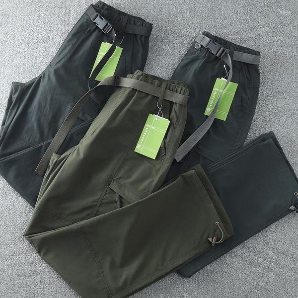 Pantalones para hombres Verano Fino Transpirable Secado rápido Al aire libre Multi bolsillo Tubo recto Trekking Equipo de caza Pantalones de combate