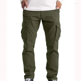 Pantalones de verano para hombre, pantalones militares rectos con múltiples bolsillos para hombre, pantalones informales holgados de talla grande Spodnie Taktyczne