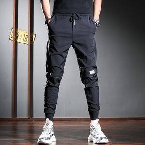 Pantalones para hombres Verano Fino Lujo Golf Jogger Entrenamiento Gimnasio Fitness y Ejercicio Cordón Masculino Elegante Negro Cintura Elástica Pierna 230329