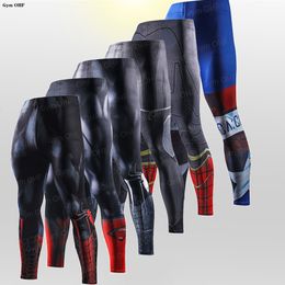 Pantalons pour hommes Super Hero 3D Pantalons décontractés thermiques Hommes Marque Collants de compression Leggings maigres Hommes Mode Élastique Gym Fitness Pantalon Homme 230720