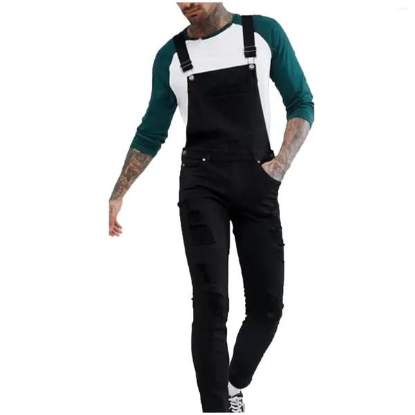 Jeans à bretelles pour hommes, combinaison à boutons, Streetwear, poches, pantalon Cargo, vêtements d'extérieur, toutes saisons