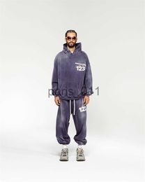 Pantalons pour hommes ensemble pantalons de survêtement et sweat à capuche pantalon grande taille rrr123 pantalon de survêtement ample surdimensionné homme pantalon unisexe poids lourd 100% coton femmes hommes joggers x1017